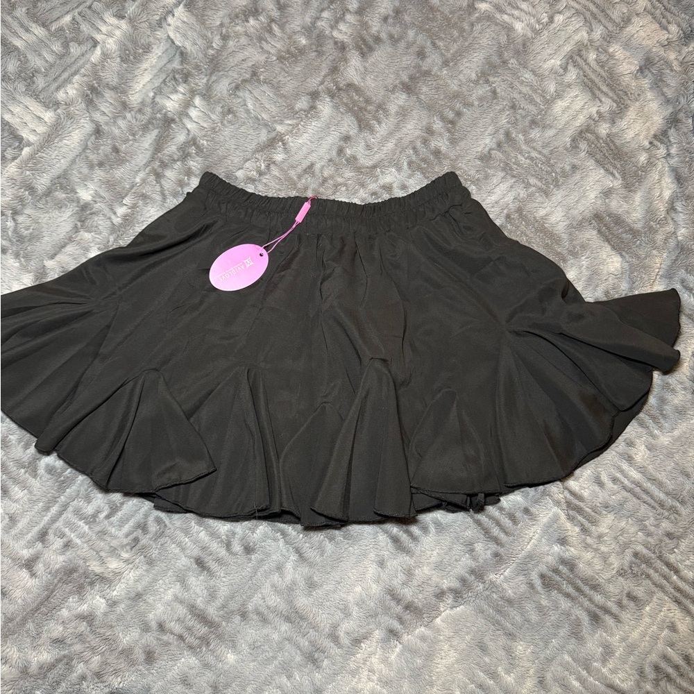 Classic Black Circle Skirt with Elastic Waist